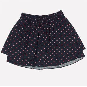 Torrid Lips Kisses Print Challis Skater Skirt 1X